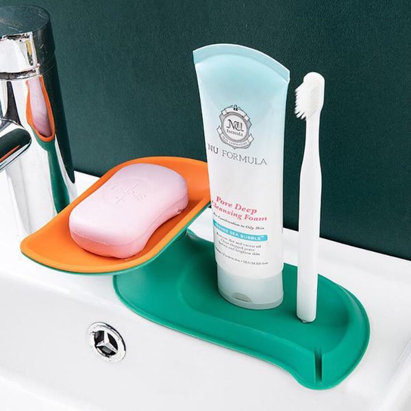 

soap dishes double layers holder nordic style storage draining rack removable contanier bathroom stand organizer