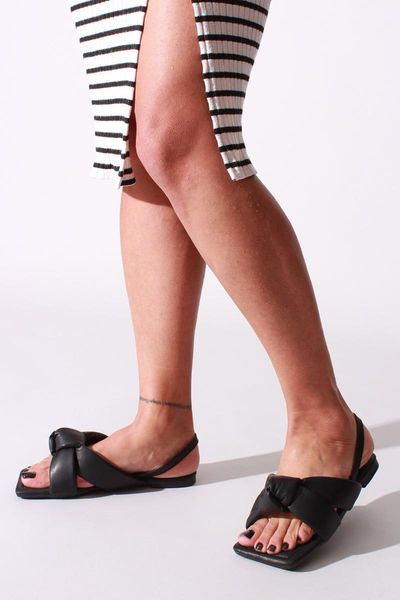 

women's black skin sandals