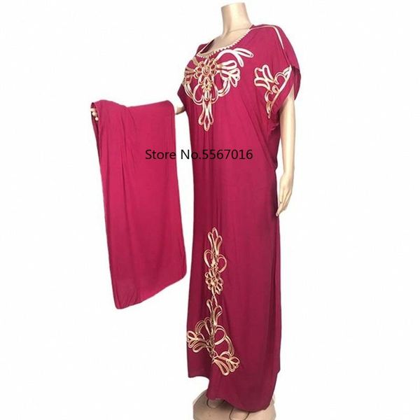 

ethnic clothing embroidery african dresses for women fashion dress lady elegant muslim abaya africa long maxi and scarf, Red