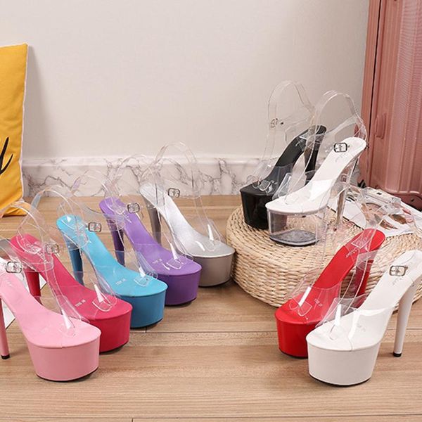 

women pointed high heels shoes pumps lazy buckle sandals, Black