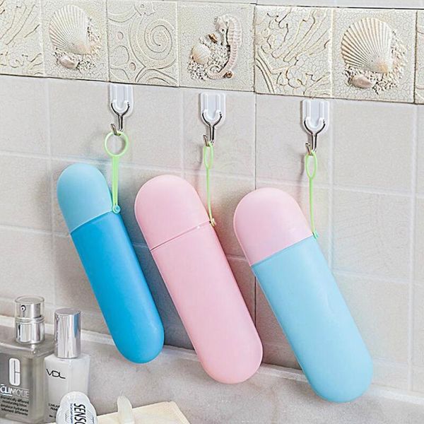 

storage boxes & bins portable toothbrush toothpaste holder box for travel bathroom decor