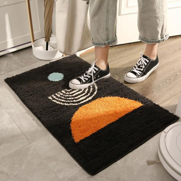 

carpets modern door entry floor mat household bathroom toilet absorbent non-slip carpet fluffy rug