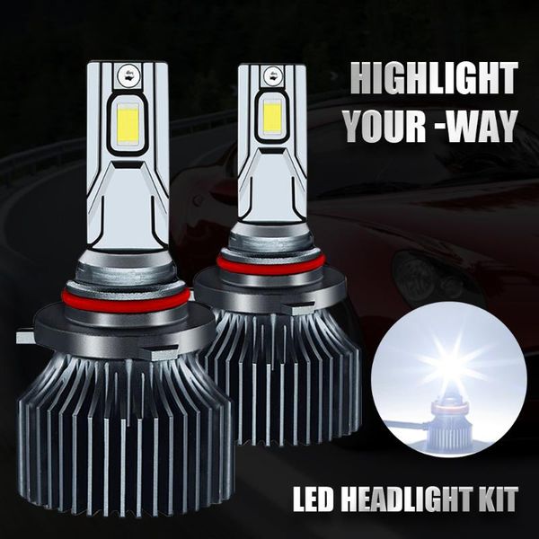 

car headlights 1pair led bulb 9005/9006/h10 h1 h4 h7 h8 double-sided headlight 16000lm high brightness 6000k white waterproof accessories