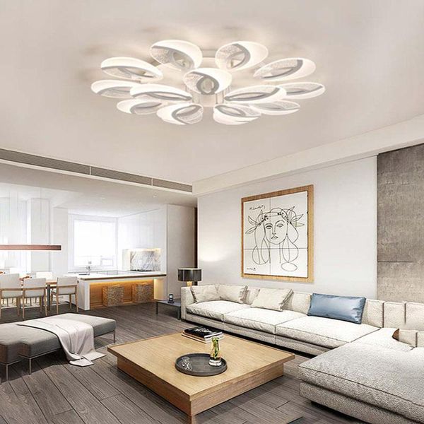 

ceiling lights modern dimming led living room lamp bedroom white remote control restaurant el villa creative light
