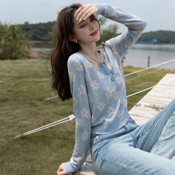 

women's sweaters mishow vintage v-neck long sleeve women sweater 2021 autumn korean short knitted cardigan england mxa33z0076, White;black