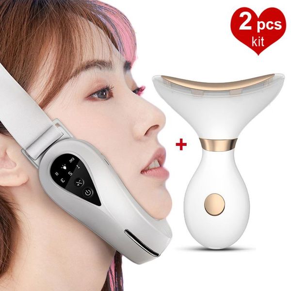

cleaning electric v face lifting double chin reducer facial shaping microcurrent led light devices neck massager lift