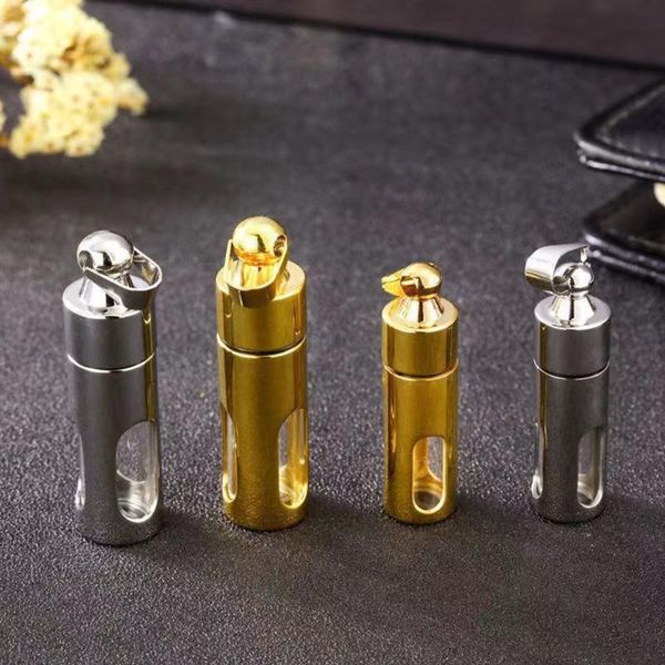 

charms diy necklace fashion jewelry memorial gift cylinder glass tube wishing bottle cremation urns perfume vial pendant, Bronze;silver
