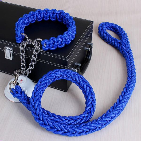 

upgrade two-color traction rope eight-strand p chain big dog leash large pet harness collar supplies collars & leashes