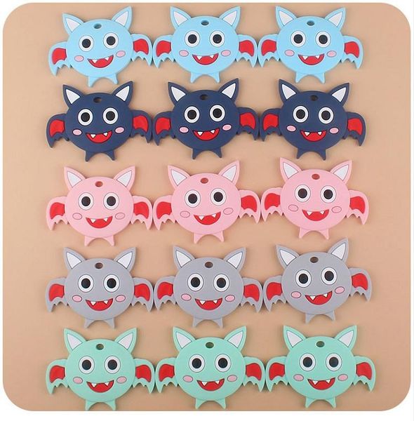 

halloween baby teethers bat shaped molar teething toy silicone soothers