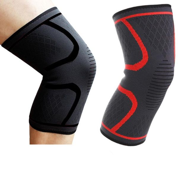 

1pcs elastic knee pads nylon sports fitness kneepad for running basketball volleyball support gear brace elbow, Black;gray