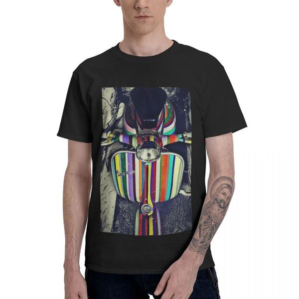 

men's t-shirts men's basic short sleeve t-shirt rainbow motorcycle scooter (2) vintage men sleeved t shirts for, White;black