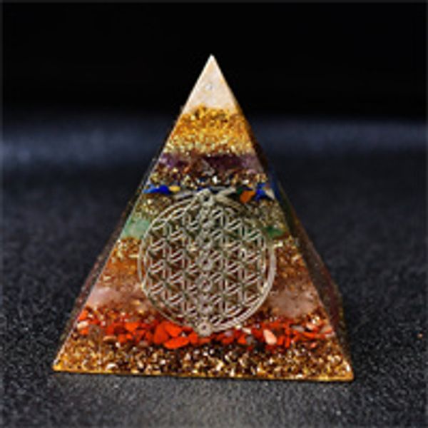 Sieben Chakra Orgone Pyramiden Kristall Orgonit Turm EMF Schutz Meditation Reiki Heilung Energiegenerator Sammlung Geschenk