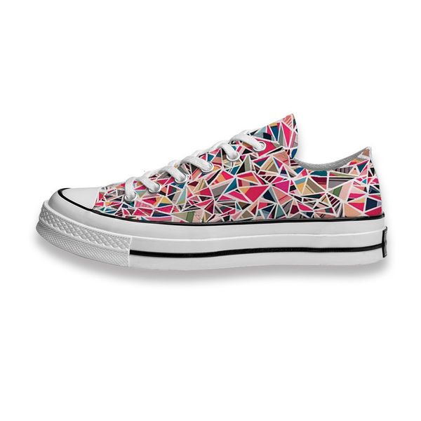 

custom printed sho pink plaid background wall sneakers low mens womens skateboard sport footwear diy trainers canvas casual shoe