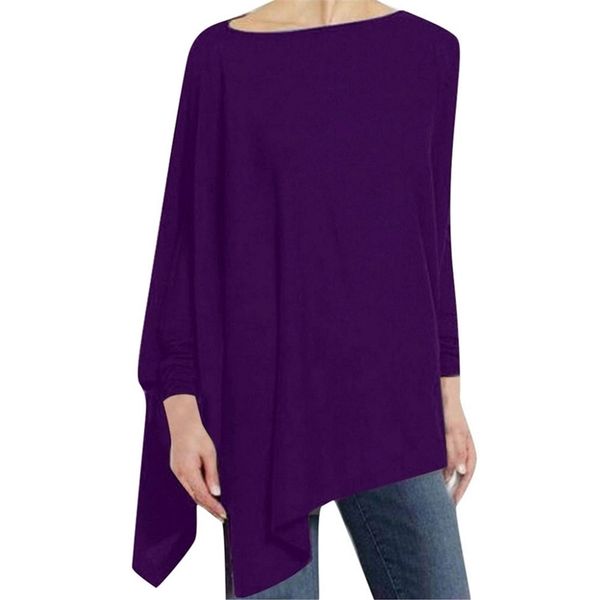 

jocoo jolee women causal long sleeve cotton blouse spring loose irregular shirt female solid sweatshirt female pullover, White