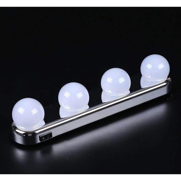 

storage bottles & jars portable hollywood vanity mirror make up lights kit 4 led bulbs battery powered make-up tools accessories beauty