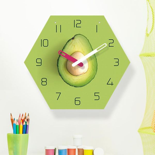 

wall clocks simple modern design clock 12 inch fruit style quartz movement mute