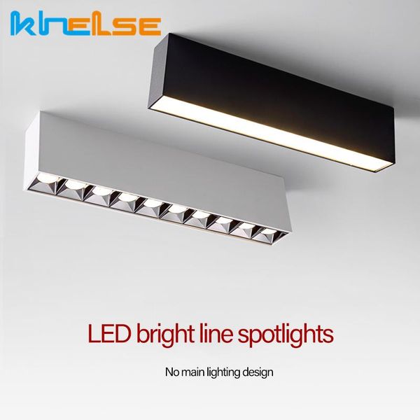 

led surface mounted track floodlight anti-glare long strip magnetic lights living room office exhibition ceiling spot lighting