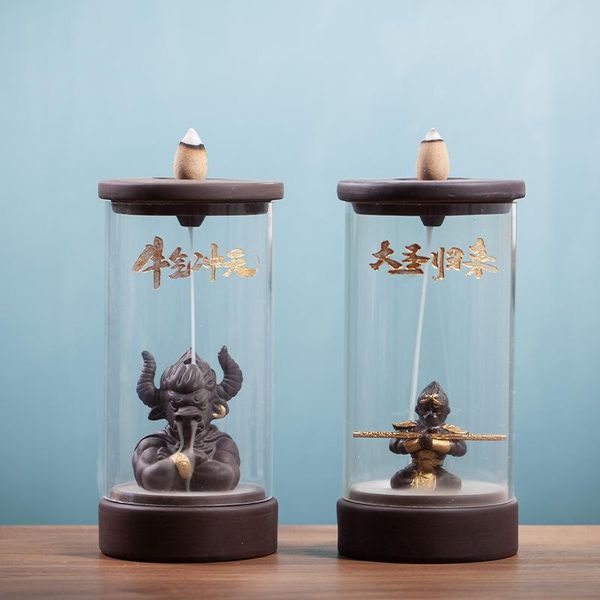 

fragrance lamps backflow incense burner creative home office porch decoration ceramic insert sandalwood tower craft