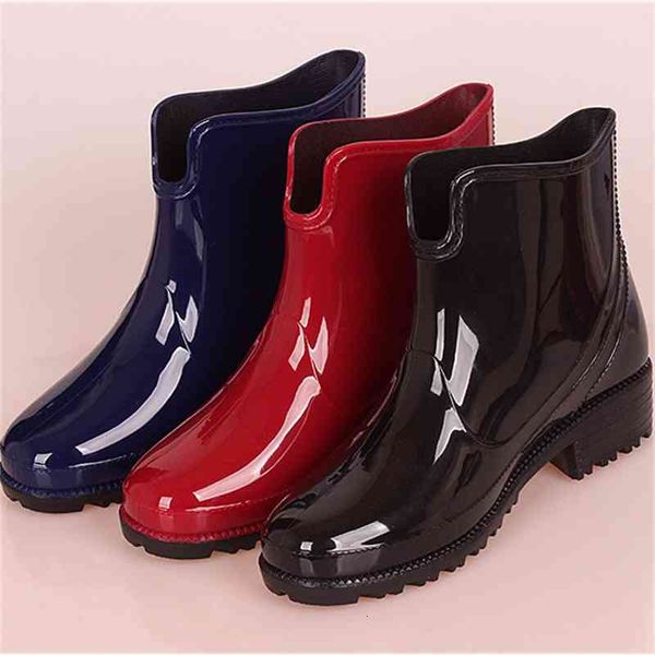 

casual ankle women's/male rubber rain dwaterproof water -selling xkod, Black