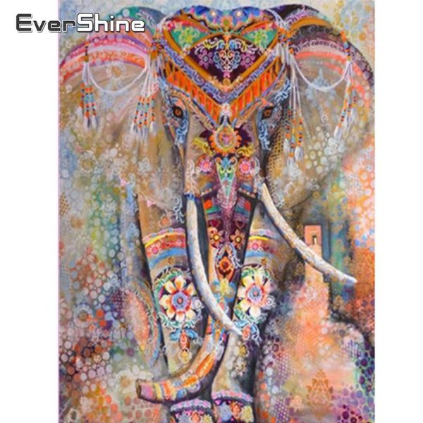 

diamond painting evershine elephant embroidery animal cross stitch full square round rhinestones pictures handicrafts