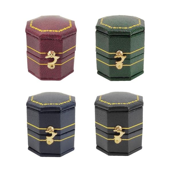 

jewelry pouches, bags elegant jewellery display equal octagon ring storage box engagement gift, Pink;blue