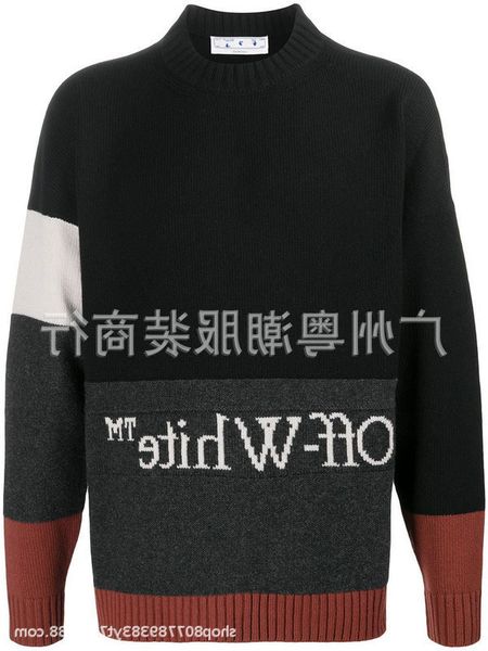 

style off2021 autumn and winter thickened youth leisure loose wool round neck sweater for men women, White;black