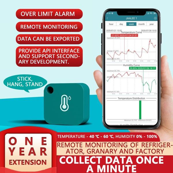 

smart home control temperature humidity sensor wireles bluetooth alarm devices remote app intelligent thermometer and hygrometer