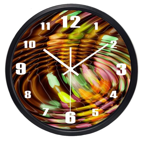 

wall clocks colorful ripple clock home decor silent room decoration