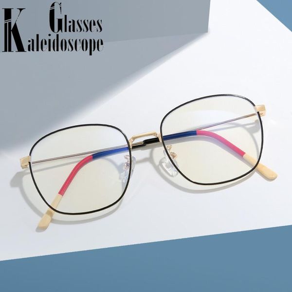 

fashion sunglasses frames square glasses frame women men myopia optical spectacles ladies trending transparent eyeglasses metal clear gold, Black