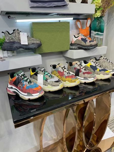 

multicolor ggs''gg 100 designer s luxury sneaker women triple men sneakers shoes rhyton the trainers hacker casual project shoe, Black