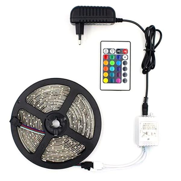 

strips 5m rgb flexible led light tape tv deskscreen decor with remote control