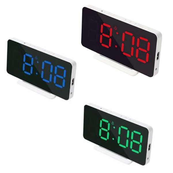 

desk & table clocks digital alarm clock temperature date display deskmirror home decoration electronic