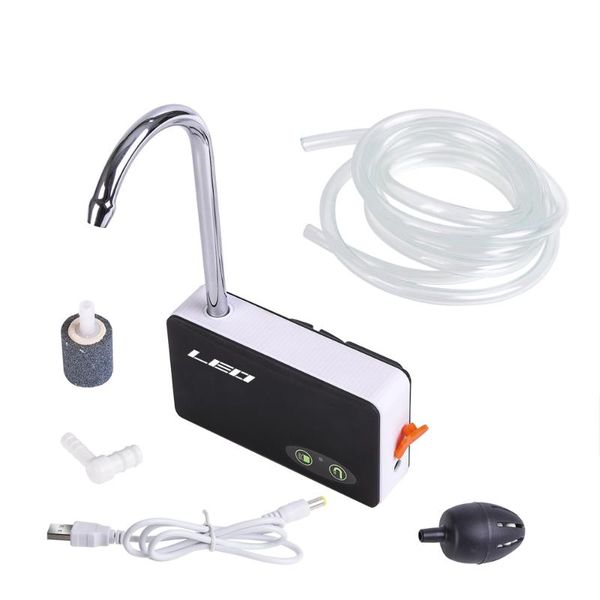 

fishing accessories 3-in-1 mini aquarium oxygenator water pump silent usb pumping aerator oxygen air with bait lights for fish