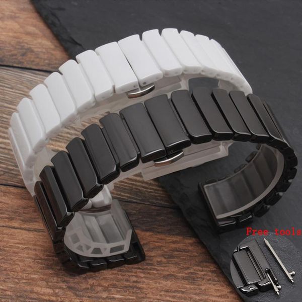 

watch bands for samsung gear s2 / s3 strap quality ceramic 20mm 22mm luxury metal bracelet huawei ver 2, Black;brown