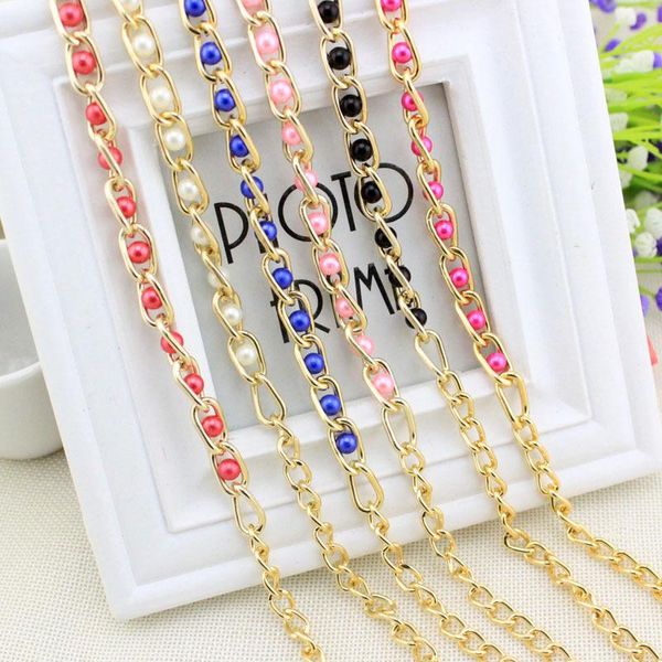 

belts arrival women spring/summer dress decoration pearl belt all-match metal hook thin waist chain multi-color optional, Black;brown