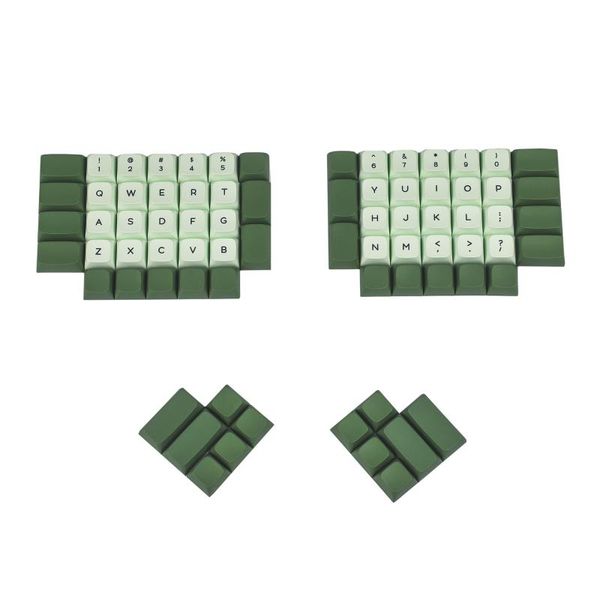 

keyboards ergo matcha zda ball shape thick pbt blank dye sub keycaps for mechanical keyboard ergodox lily58 planck preonic