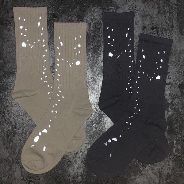 

3m 2021fwss h-letter in stock socks women men 100% cotton basketball socks, Black