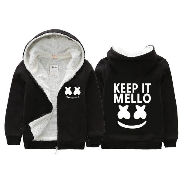 

popular new children's cotton candy plush sweater coat 0280, Black;white