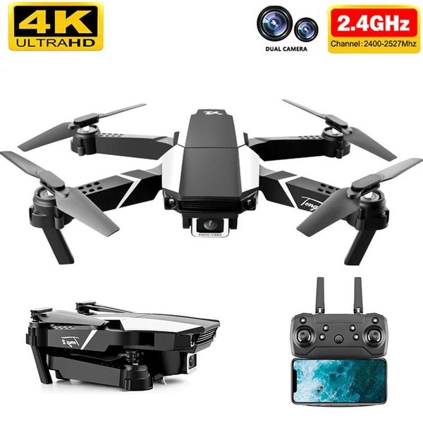 

drone 4k hd dual camera visual positioning 1080p wifi fpv foldable four-axis height keeping rc quadcopter dron toy drones