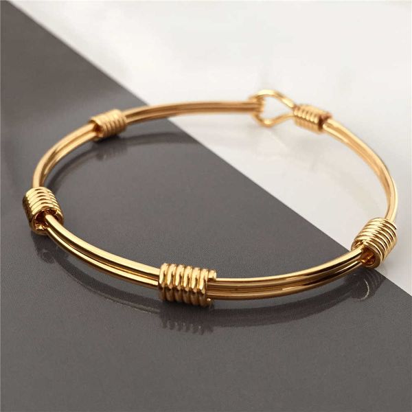 

gold bracelet bracelets crystal bangles for women bohemian stainless steel fashion jewelry love valentines day gift wedding q0719, Black