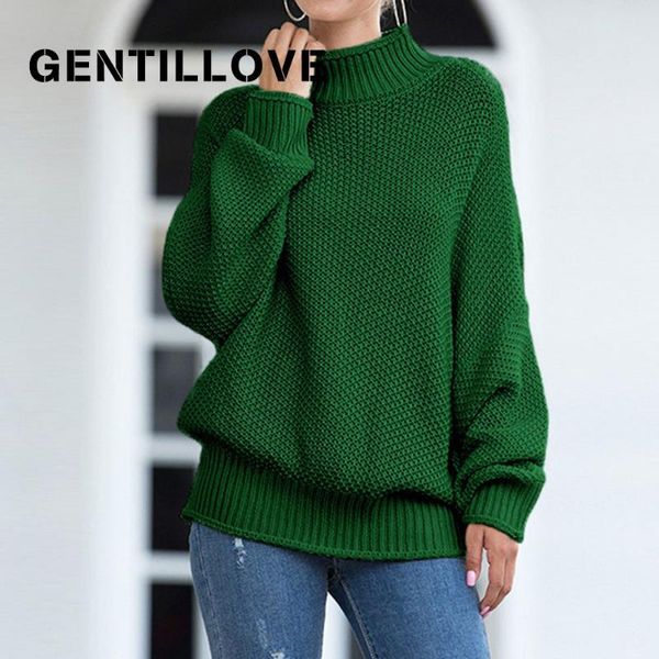 

women's sweaters gentillove winter oversized sweater elegant batwing sleeve loose pullover casual solid knitting women jumpers clothin, White;black