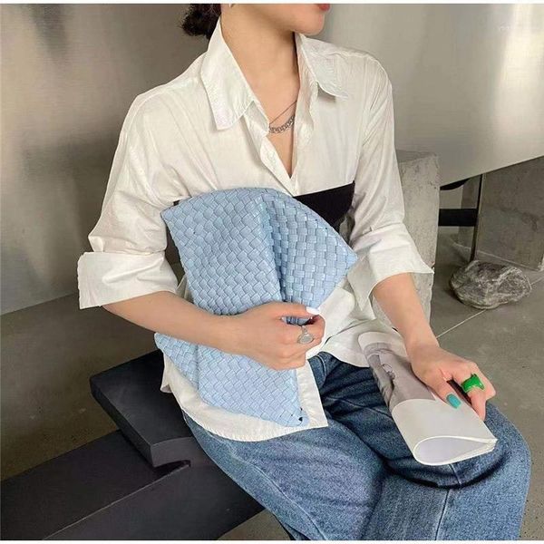 

evening bags designers woven handbags for women tassels fashion clip bag leather candy color clutch cross type envelope party