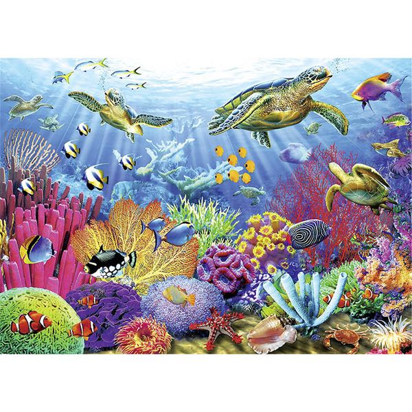 

Ocean World Jigsaw Puzzles 1000 Piece Puzzle For Adult Educational Decompression Toys Children Parent-child Paper Assembled Toy