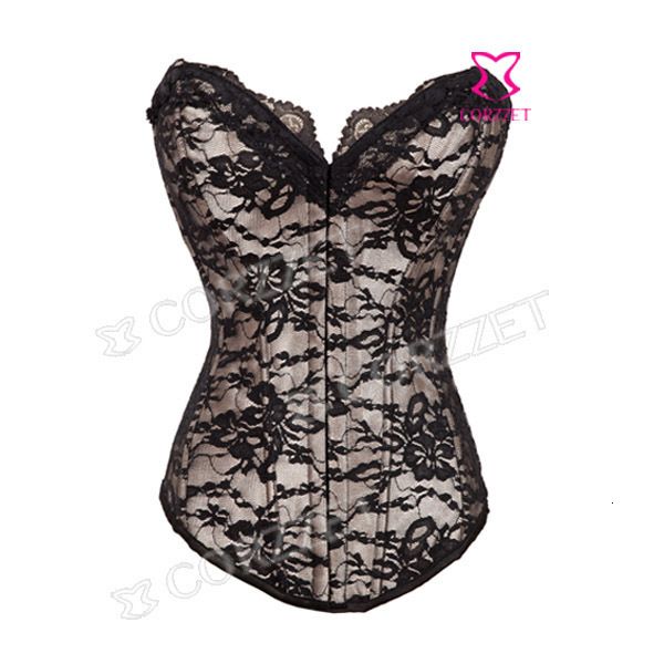 

costumes versatile lingerie jacquard corset court, Black