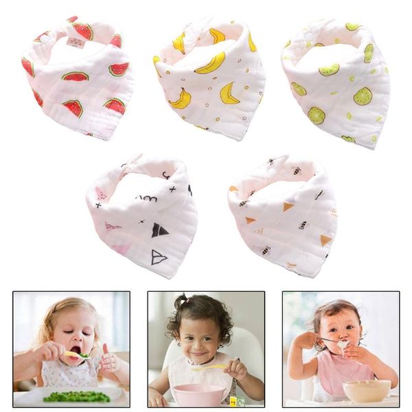 

bibs & burp cloths baby infants feeding soft gauze saliva towel toddler triangle scarf born cloth shower gifts