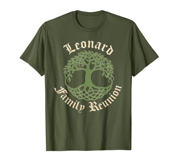 

leonard family reunion - dark t-shirt, White;black