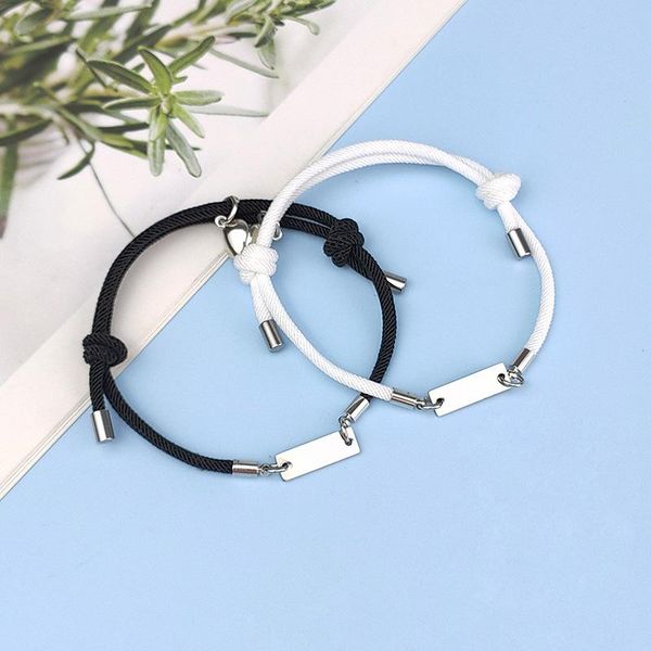 

charm bracelets the milan rope love magnet attracts long stainless steel men and women couple a pair of jewelry wholesale, Golden;silver