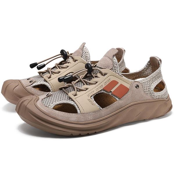 

sandals casual sale men beach mens slippers sandal 39 size male for breathable s shoes, Black