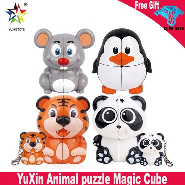 

Yuxin magic cube Panda Tiger 2x2 mini Keychain toy Animal speed cube Panda / Tiger / Mouse / Penguin Educational 2x2x2 cubo magi