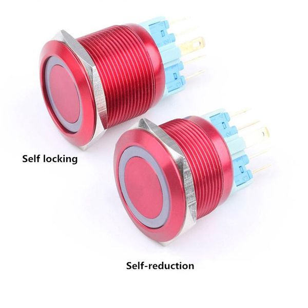 

smart home control 22mm metal button switch oxidized color belt led ring lamp 12v24v220v waterproof self-reset/self-lock